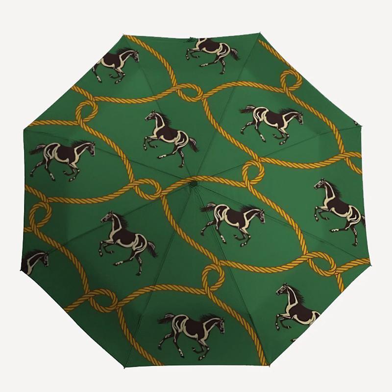 

1pc Horse PatternAutomatic Open/close Umbrella, 8-Rib sturdy structure, Portable Travel Umbrella, Parties, Everyday Usec76