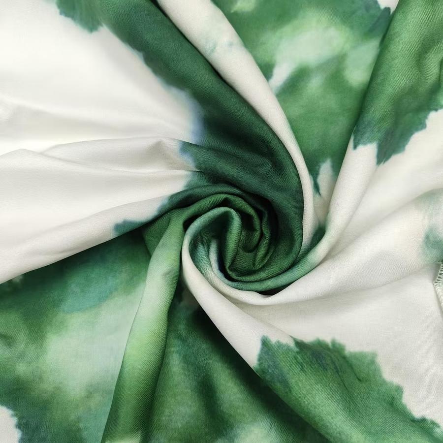 New Women's Fashion Printed Dress V-Neck Maxi Dress