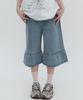 HIGH SCHOOL DISCO Disco Denim Ruffle Bermuda Pants