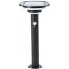 Borne extérieure - BRILLIANT - GARVINA - LED et solaire - Détecteur de mouvement - Acier inoxydable et plastique - 4 W - Noir