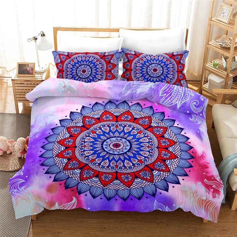 

Комплект постельного белья с изображением индийского слона Housse De Couette Mandala Boho Домашний текстиль Пододеяльник с наволочками Покрывала для кроватей AU King 240x210cm