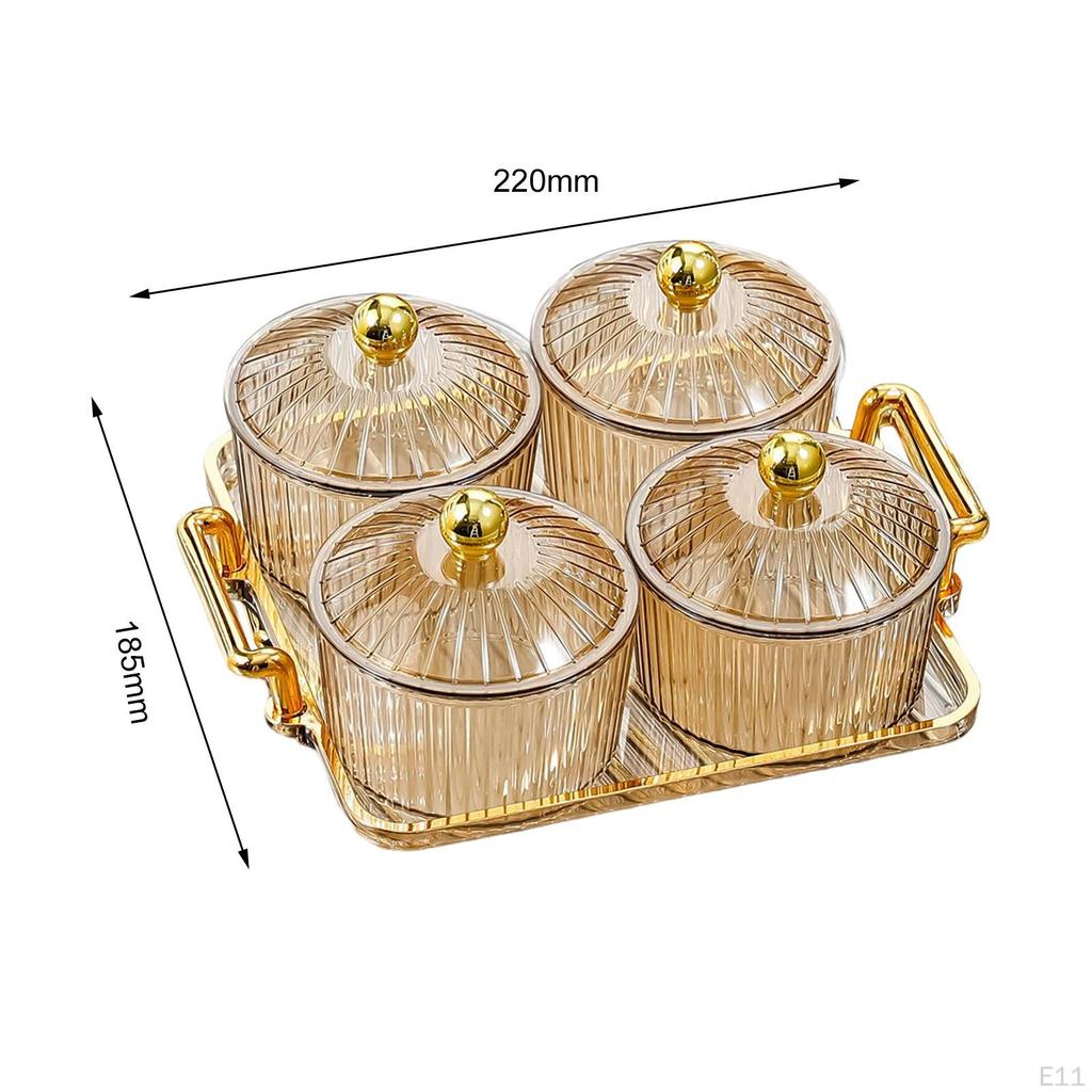 Caddy Serving Platter Condiment Tray,Serving Bowls Cookies Jar,Fruit Snacks for