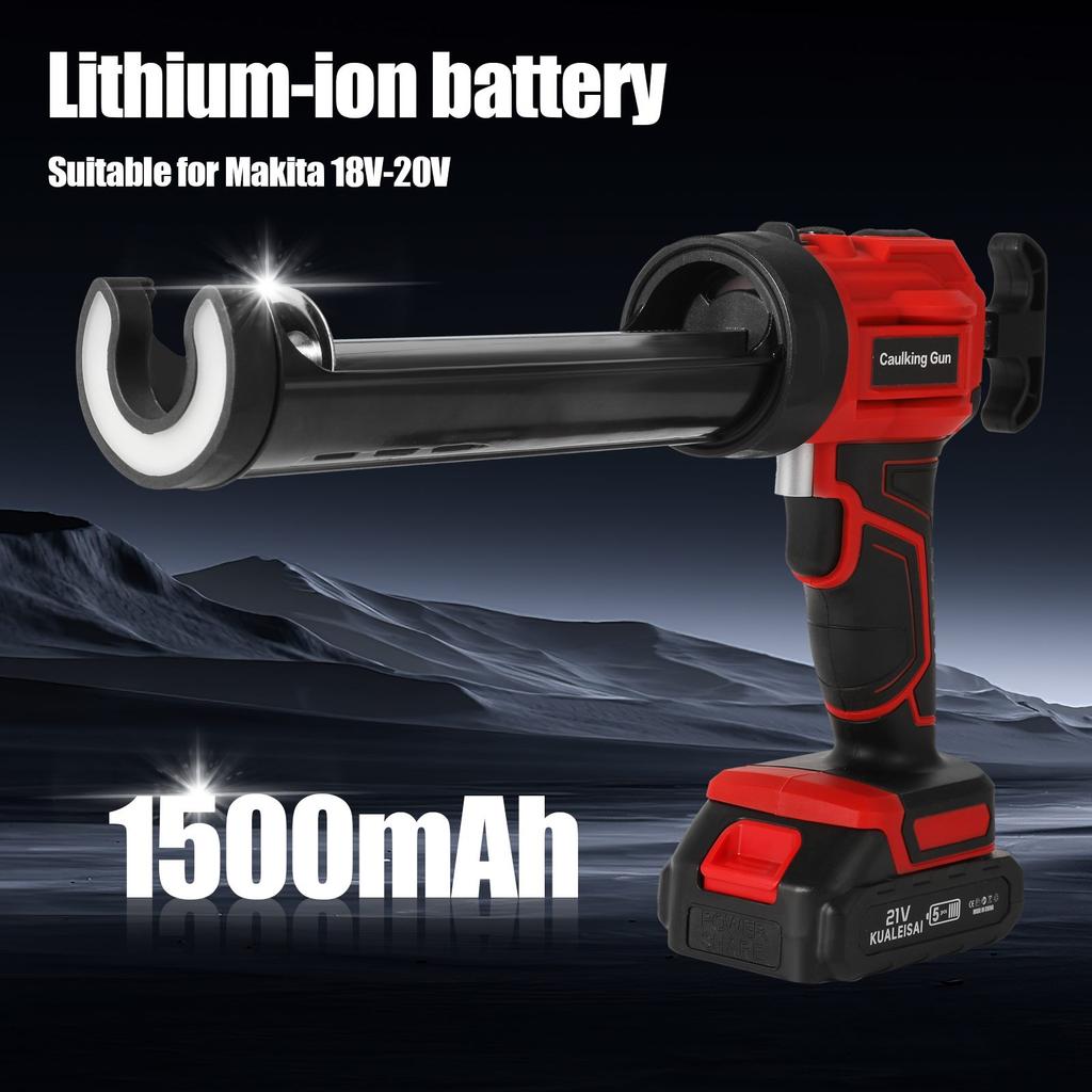 Electric Glue Gun Glass Glue Caulking Gun 4 Speeds Cordless Doors and Windows Electric Sewing Glue Tool for Makita 21V Battery