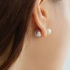 14k Reversible 8mm Pearl Earrings (14k Gold) LFE15