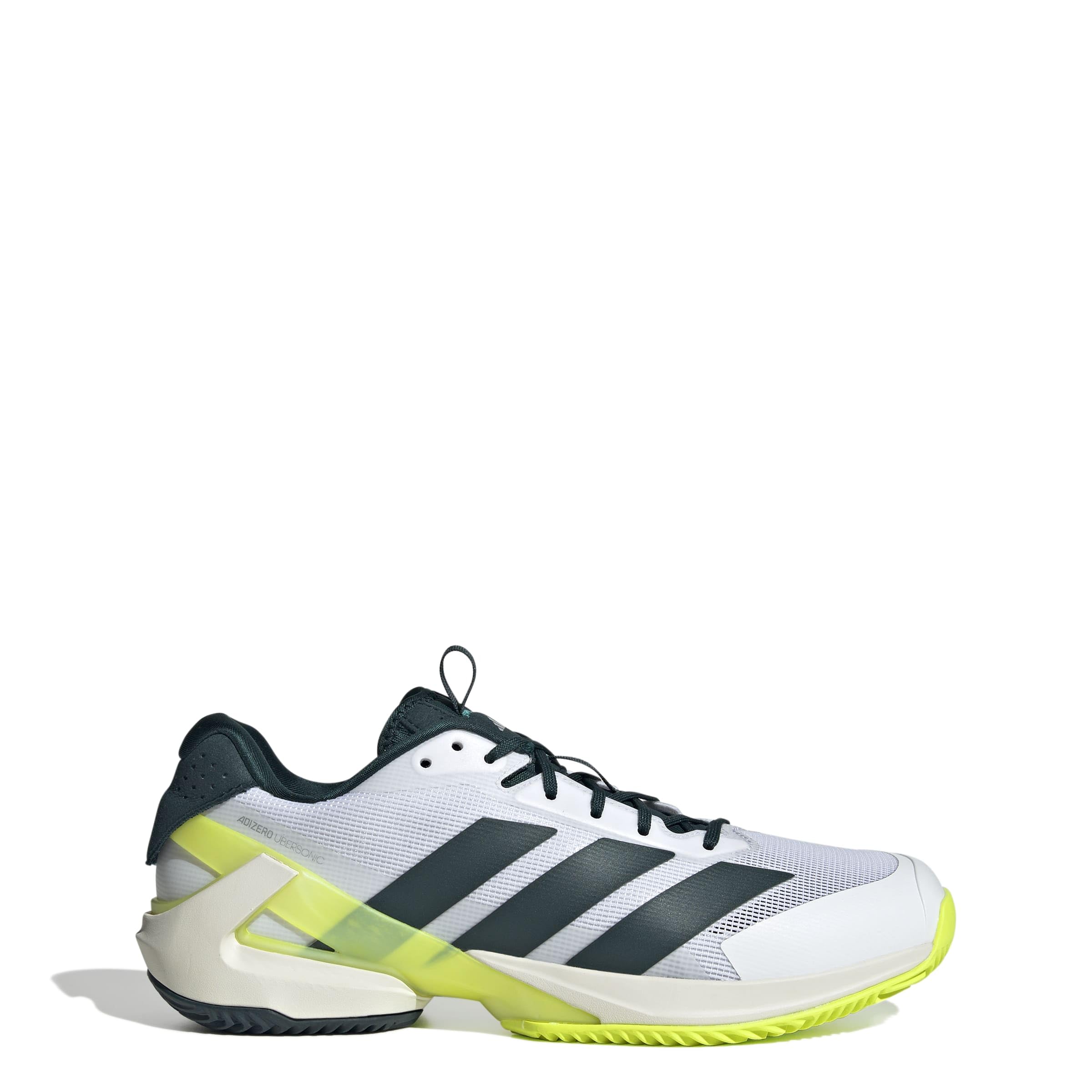 

Adidas Adizero Ubersonic 5 Clay Tennis Shoes, NJD41, Aurora Ivy/Footwear White/Footwear White (JR2713), Size 25.0 cm