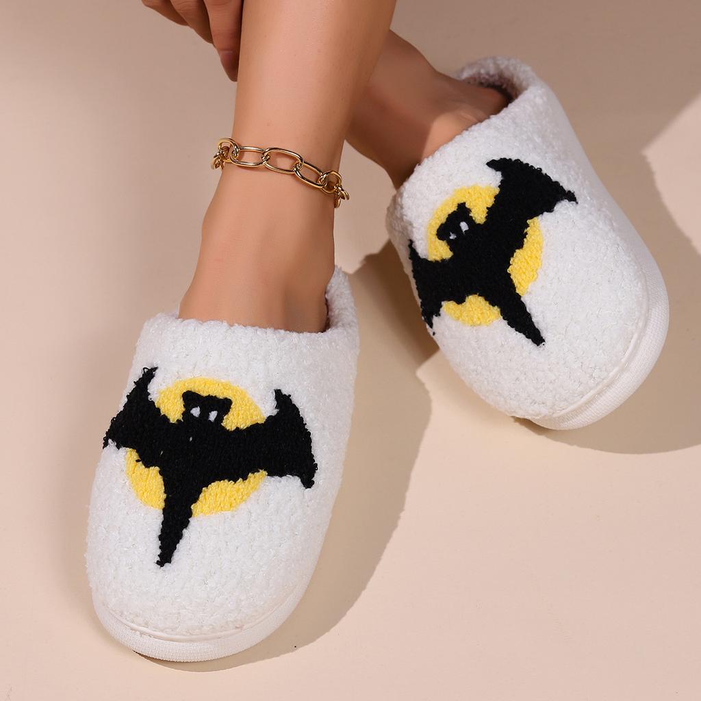 Winter bat halloween slippers household indoor non-slip thermal cotton slippers winter