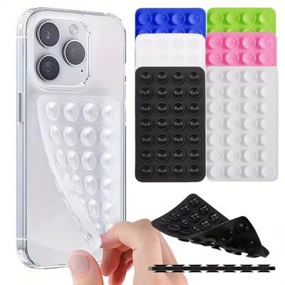 Silicone Suction Cup Phone Holder Mount Double-Sided Strong Grip Hands-Free Case for Selfies Videos Shower Universal Phone Stand