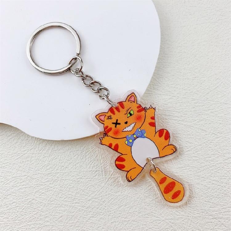 Eye Catching Acrylic Cat Keychain Functional Keyring Phones and Keys Decoration Great for Gifting To Friend and Family