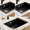 Kitchen Sink - Granite - 55x44cm - Anthracite Black - 1 Bowl - Undermount