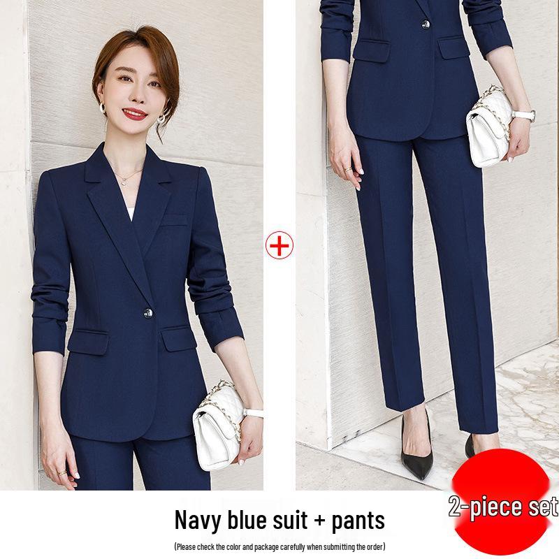 Women's High-End Korean Style Blazer Suit - Professional Workwear for Autumn/Winter