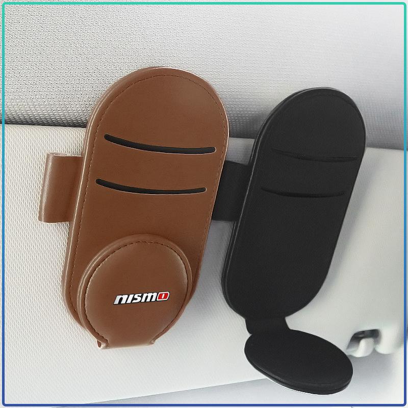 Car Multifunction Sunglasses Clip Card Ticket Holder Stand Eyeglasses For Nismo Nissan Almera Tiida X Trail Note Juke Teana Qashqai 350Z 370Z GTR