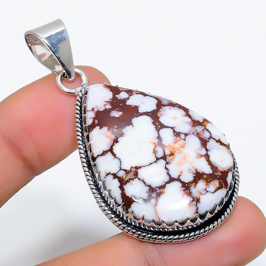 

Wild Horse Gemstone Handmade 925 Sterling Silver Jewelry Pendant 2.25 SU-9884
