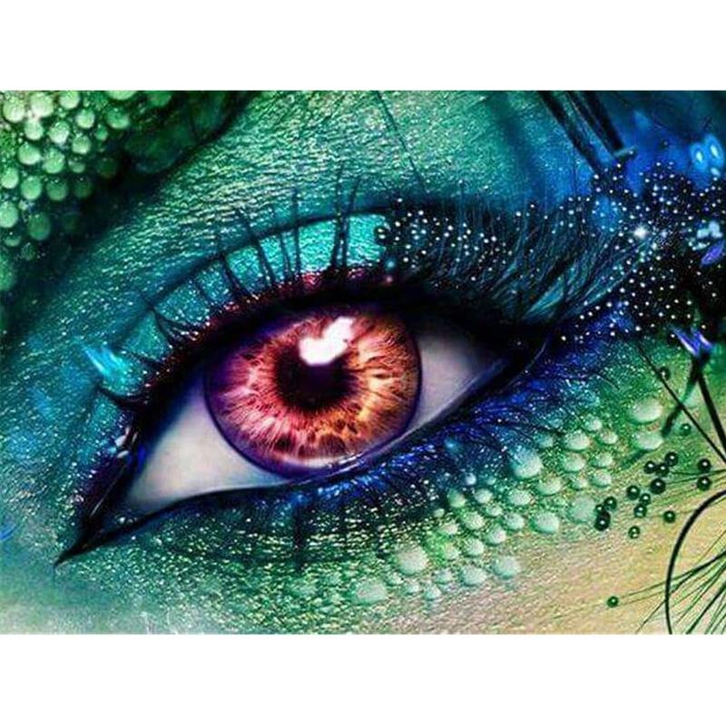 Eye Butterfly DIY 5D Diamond Painting Full Round Resin Cartoon Diamond Embroidery Cross Stitch Rhinestones Mosaic Home Decor