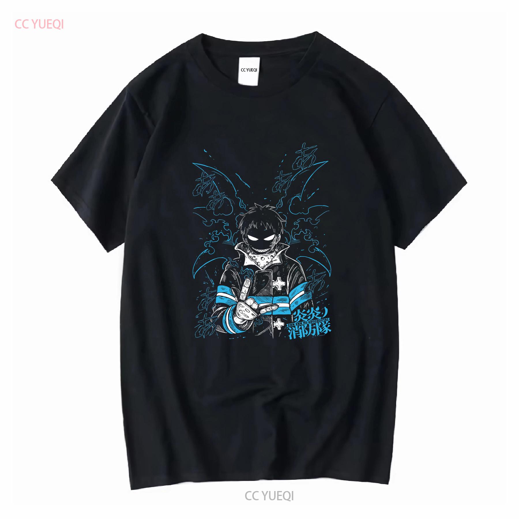 

Shinra T shirt Fire Force Skitaru Shonen Tamaki Ffighters Benimar vintage Washed Soft fashion Comfortable streetwear homme 4XL