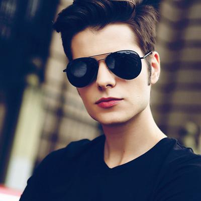 Herren Sport Metall Doppelstrahl Sonnenbrille Fahrer Brille Pilot UV400 Toad Brille
