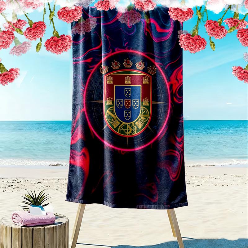 Telo mare Gloria del Calcio Portoghese Campeggio all'aperto Telo mare per foto vacanza Lungomare Telo per piscina esterna Telo da bagno ad asciugatura rapida
