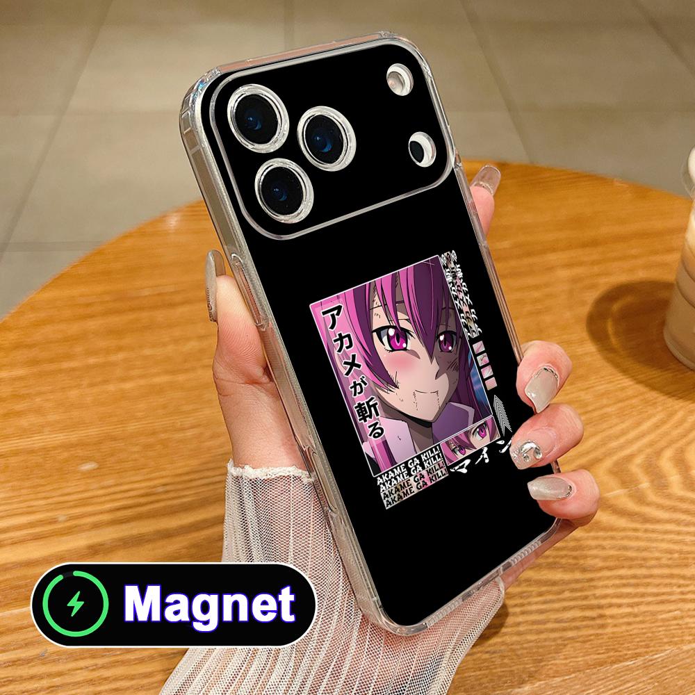 

Чехол для телефона Akame Ga Kill Mine для iPhone 17 16 15 14 13 12 11 Air Pro Max Plus Mini Мягкий ТПУ Прозрачный Чехол Magsafe iPhone 11 Pro Max
