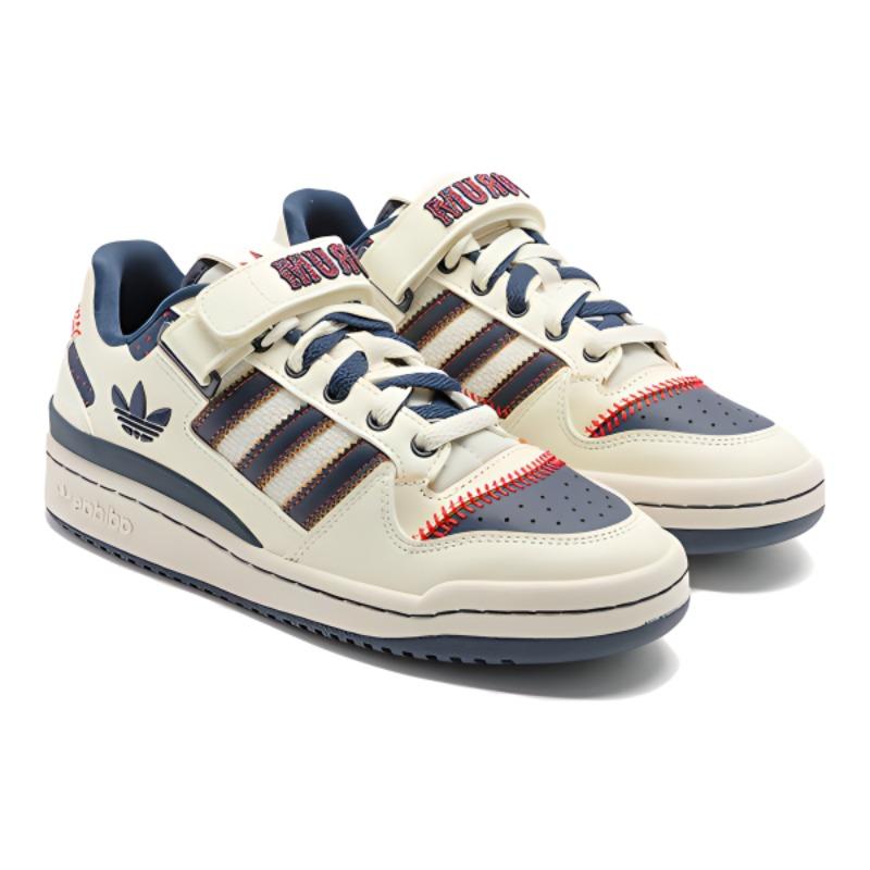 Adidas Forum Low Baseball Unisex Sneakers Cream Chalk-White Collegiate-Navy IE7309