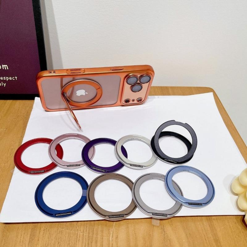 Ultra Thin Aluminum Alloy Adhesive Rotating Ring Portable Desktop Phone Holder