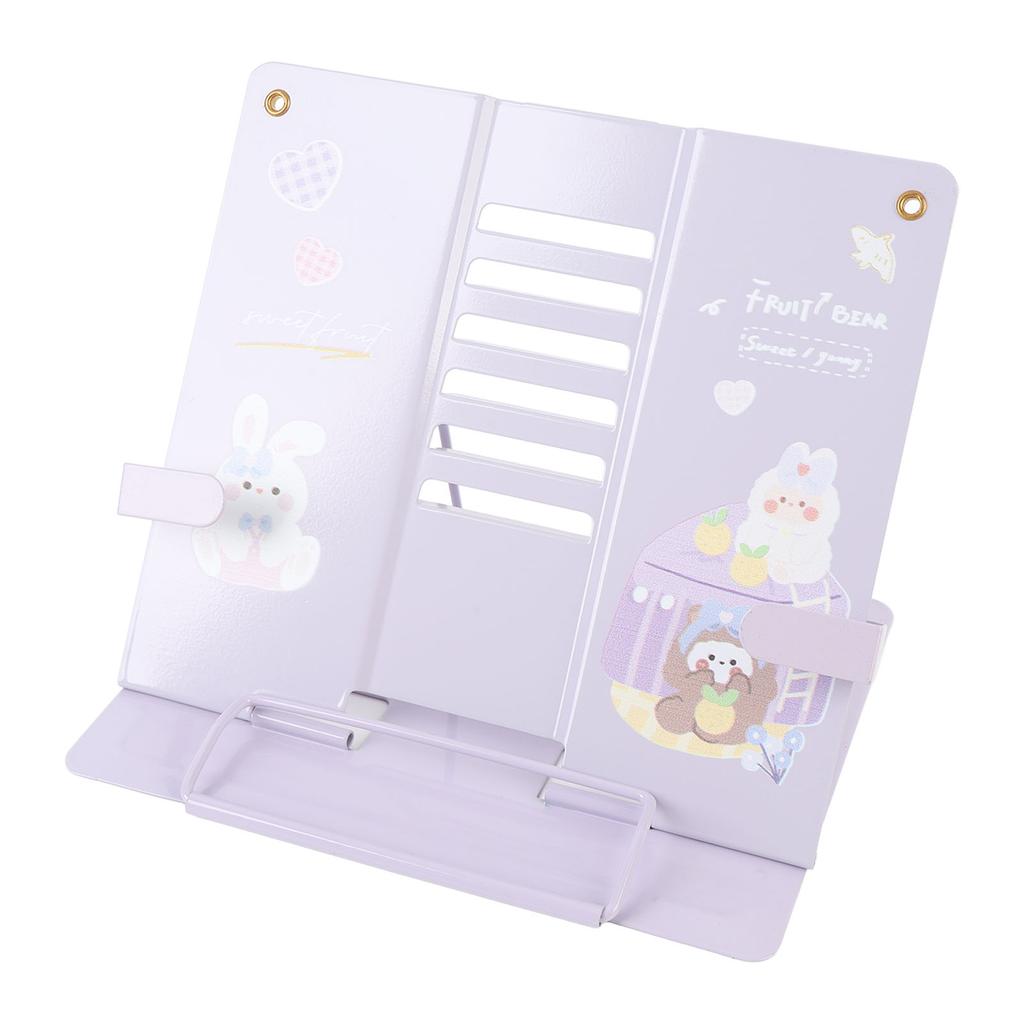 Book Holder Desk Reading Display Stand Stable Metal Steel Plate Adjustable for Tablets Phones Cute