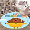 1pc Hey Duggee4 Print Round Carpet Chair Round Carpet Suitable for Bedroom Living Room Home Decorative Carpet