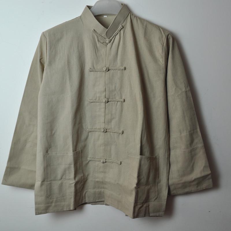 2026 Summer Men's Chinese Style Stand Collar Linen Shirt, Pan Kou Design, Available In 6 Colors