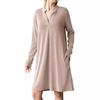 Autumn and Winter Women's V-neck Long-sleeved Loose Dress