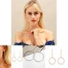 Stylish And Trendy Geometric Alloy Earrings Minimalist Metal Circle Hoops For Fall 2021