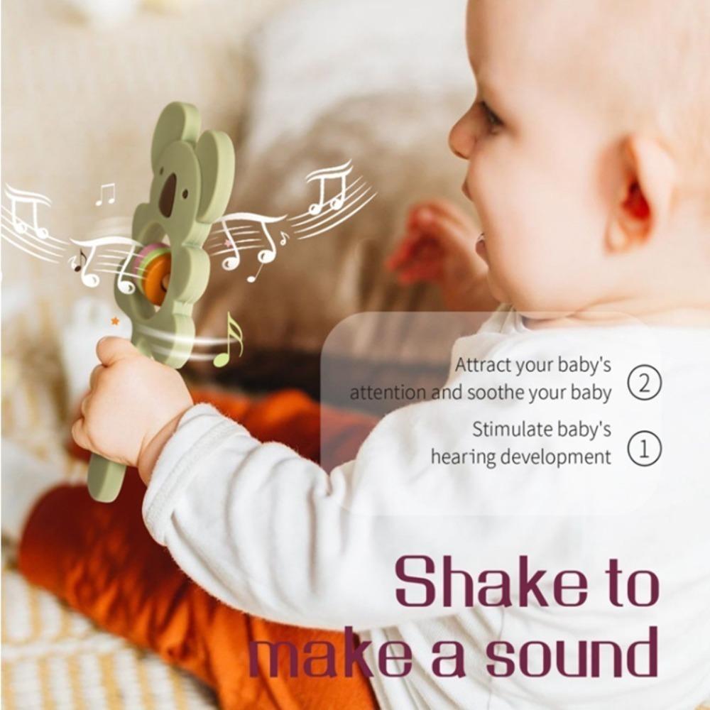 

Животное Коала Колокольчики Силиконовые детские прорезыватели Креативные детские погремушки Новорожденный ребенок