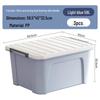 58L Plastic Storage Box with Wheels