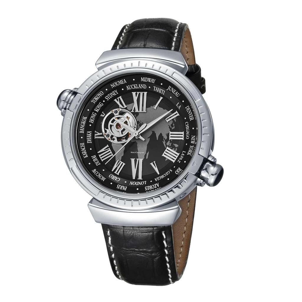 SURVAN WatchDesigner Luxury Hollowout Automatic Mechanical Watch Battery 23K Real Gold Top Leather Design Competition Rose Gold 01 (No Required),