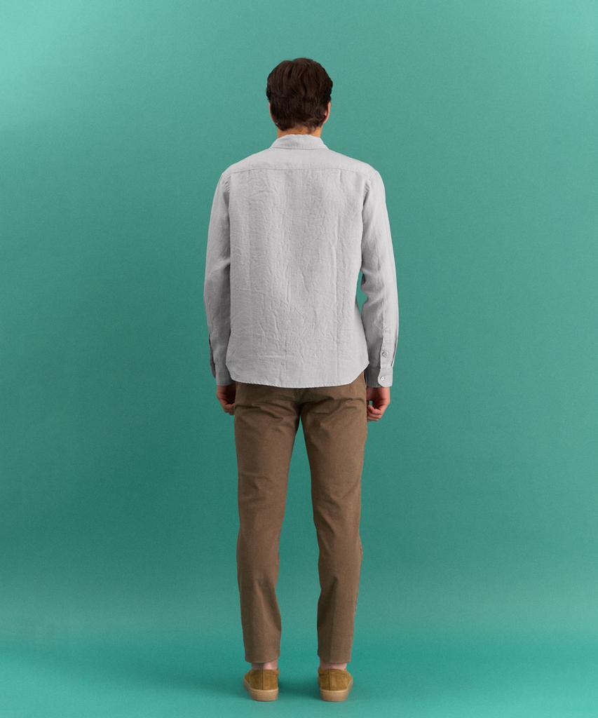 PANICALE Gray Pocket Linen Shirt