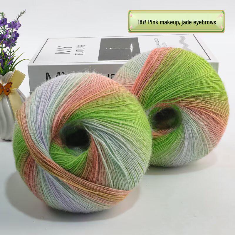 Rainbow Gradient Dyed Yarn 200g - Perfect for DIY Knitting Shawls, Scarves, Sweaters & Coats