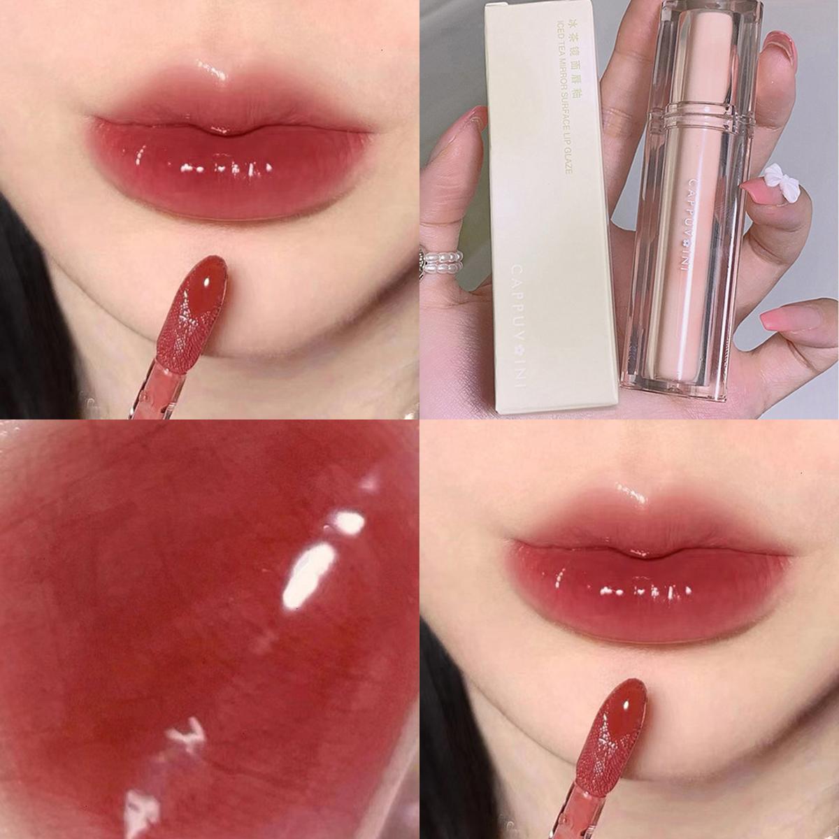 

CAPPUVINI Crystal Mirror Lip Gloss Nude Lip Tint Стойкая губная помада