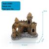 Decorazione per Acquario Castello in Resina: Piccolo Ornamento di Castello Antico per Paesaggistica Acquatica