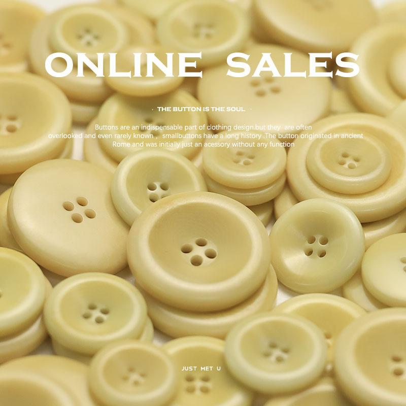 Fruit Four-Eyed Bowl Button Knitted Cardigan Sweater Button Suit Windbreaker Fur Coat Decorative Button