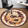 1pc Dragon Circle Office Round Area Rug, Indoor Mat Suitable For Office, Under Office Chairs Bedroom Living Room Home Decor, Room Deco