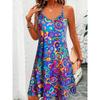 New spring and summer printed strapless women's dress
