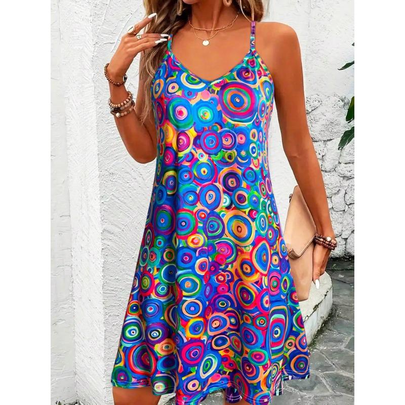 New spring and summer printed strapless women's dress