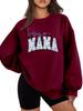 BOY MAMA Floral Spot Women's Thickened Casual Round Neck Long Sleeve Hoodie