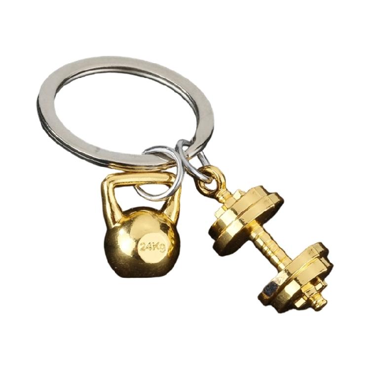 Versatile Mini Dumbbell Keyring For Keys Bags Decors Zinc Alloy Fitness Accessory Gift For Gym Goers