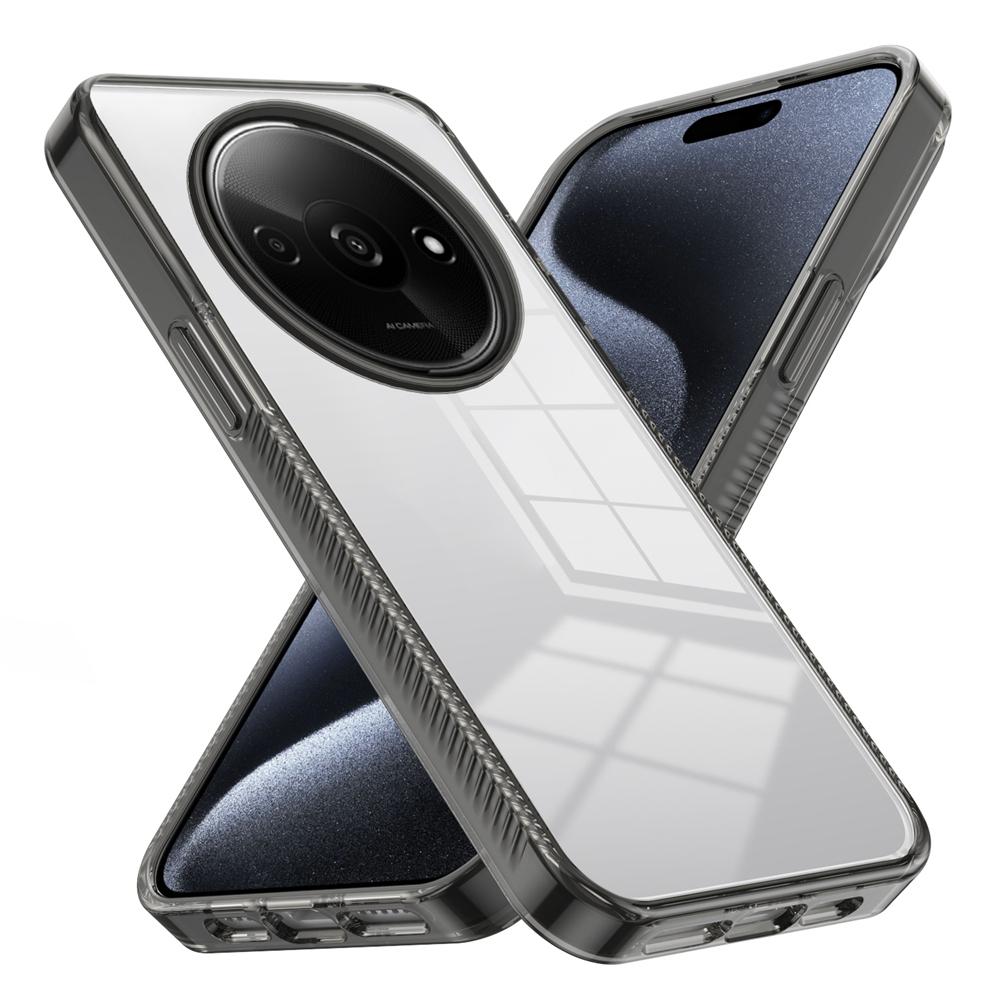 KEYSION Transparente Handyhülle für Xiaomi POCO C61 Weiches TPU+PC Rutschfest HD Klar Stoßfest Handy-Rückseite für Redmi A3 A3X