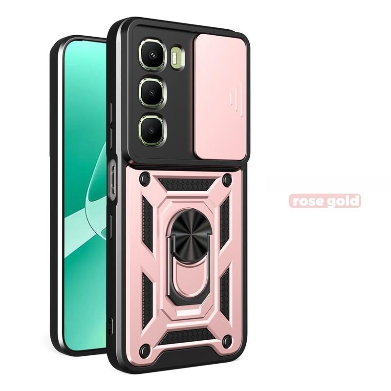 Slide Lens Protect Armor Phone Case For infinix Hot 60 Pro 4G Hot60 Pro+ Plus 60Pro 60i Cover Ring Magnetic Stand Holder Fundas