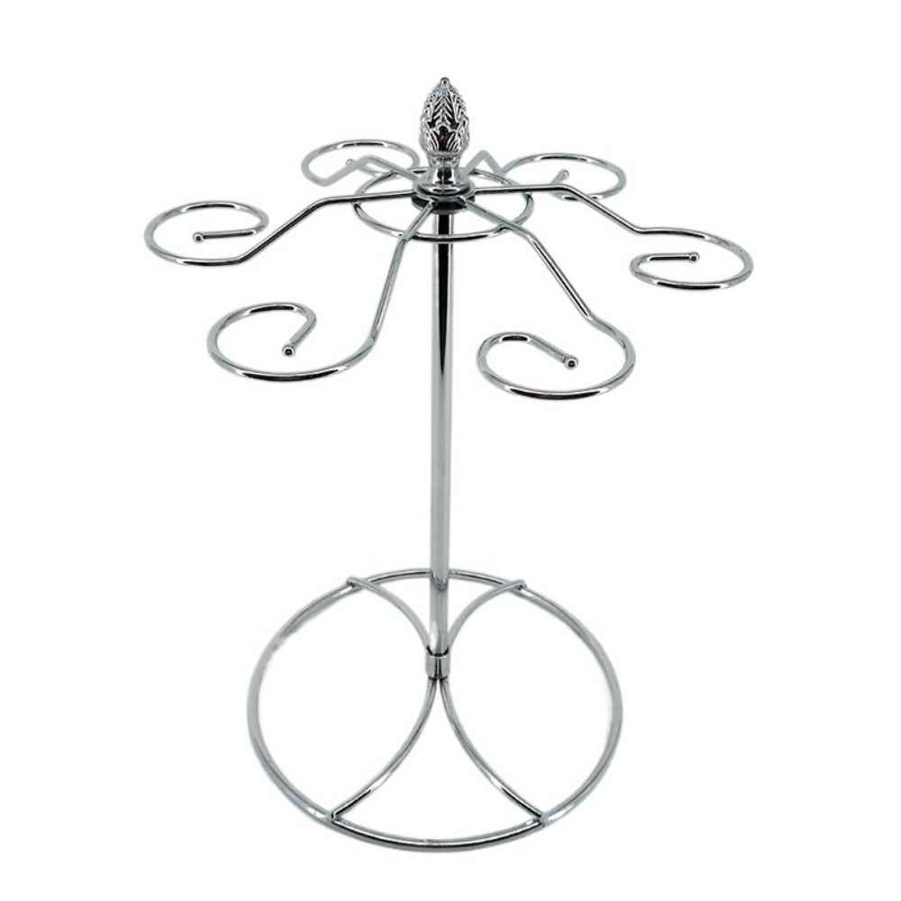 Quick Drainage Goblet Holder 6 Hooks Drinking Glasses Display Stand  Bar Storage