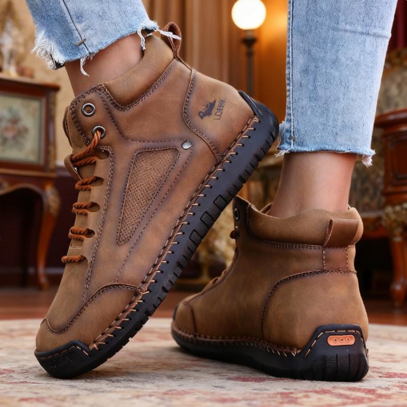 Botas de Mujer Color Nude Caña Alta Retro Antideslizantes Zapatos de Trabajo Zapatos para Exteriores Suaves Homme Clásico Tobillo Planos Antideslizantes Mocasines Zapatillas Deportivas