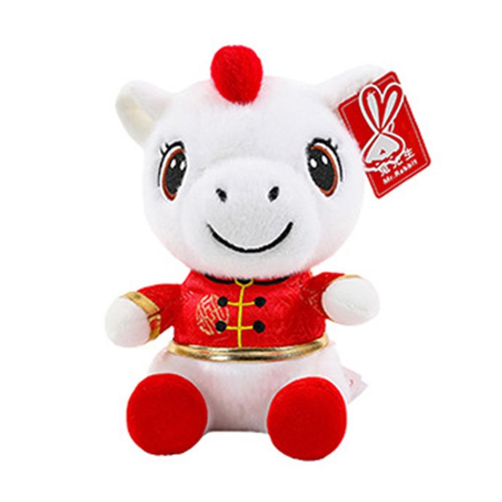 

Mascot Stuffed Horse Toy Chinese Costume Zodiac Pony Figurine 2026 Horse Plush Doll Festive Decor standing