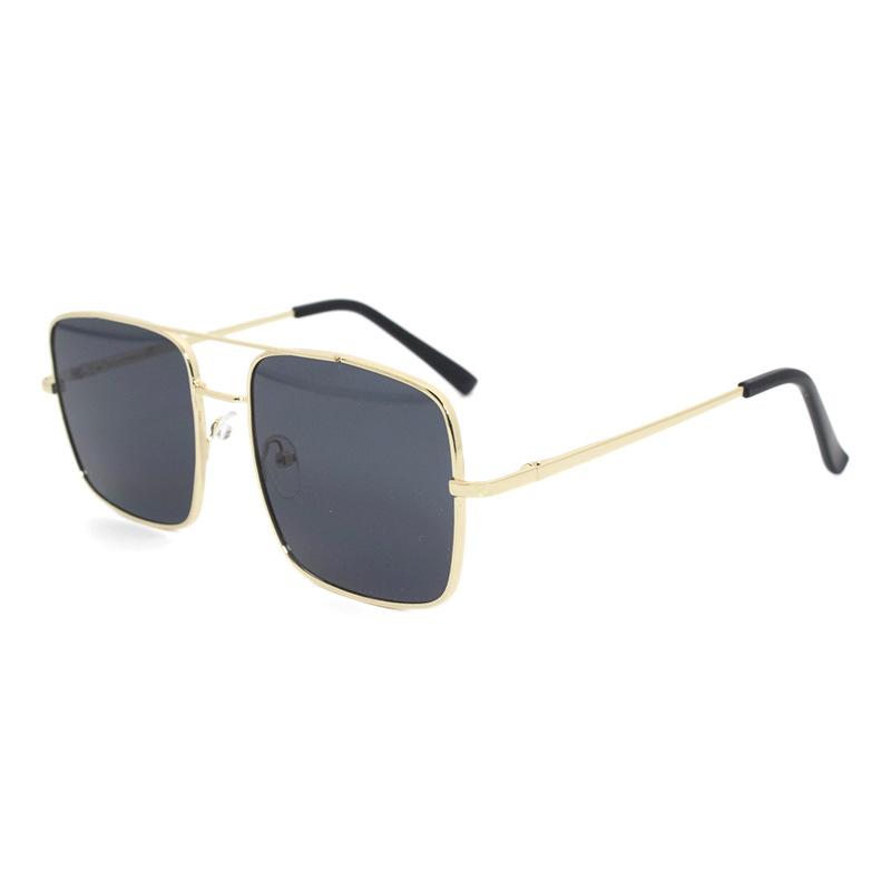 Fashion Metal Sunglasses Outdoor Men S Square Double Beam Large Frame Driving Sunglasses Women