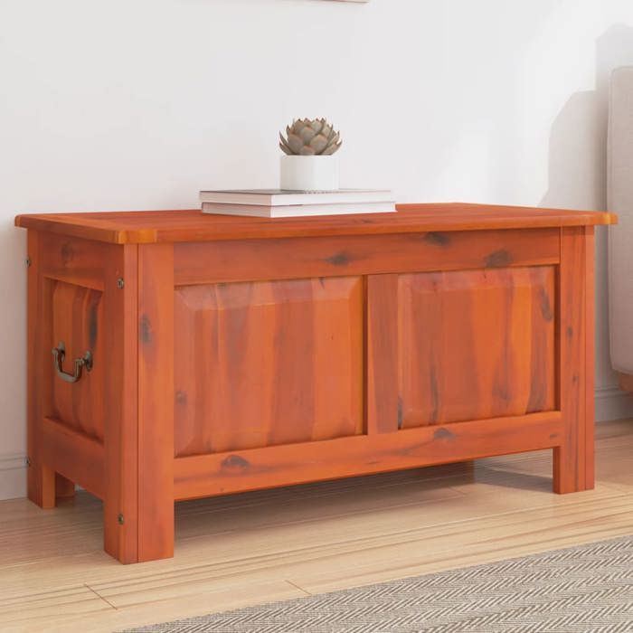VidaXL Coffre de Rangement avec Couvercle, Boîte à Jouets, Armoire de Rangement, Organisateur de Salon Couloir, Marron Bois 364915