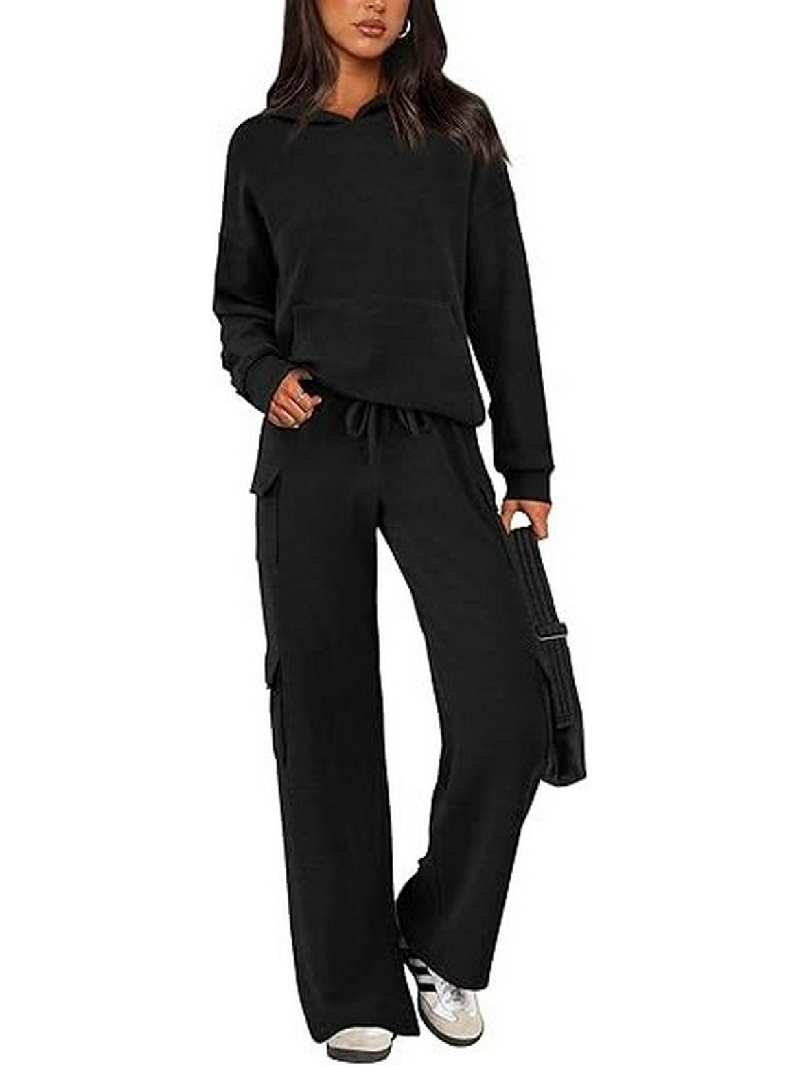 2026 Euro-American Women s Loose Fashion Hoodie & Athletic Two-Piece Set L
