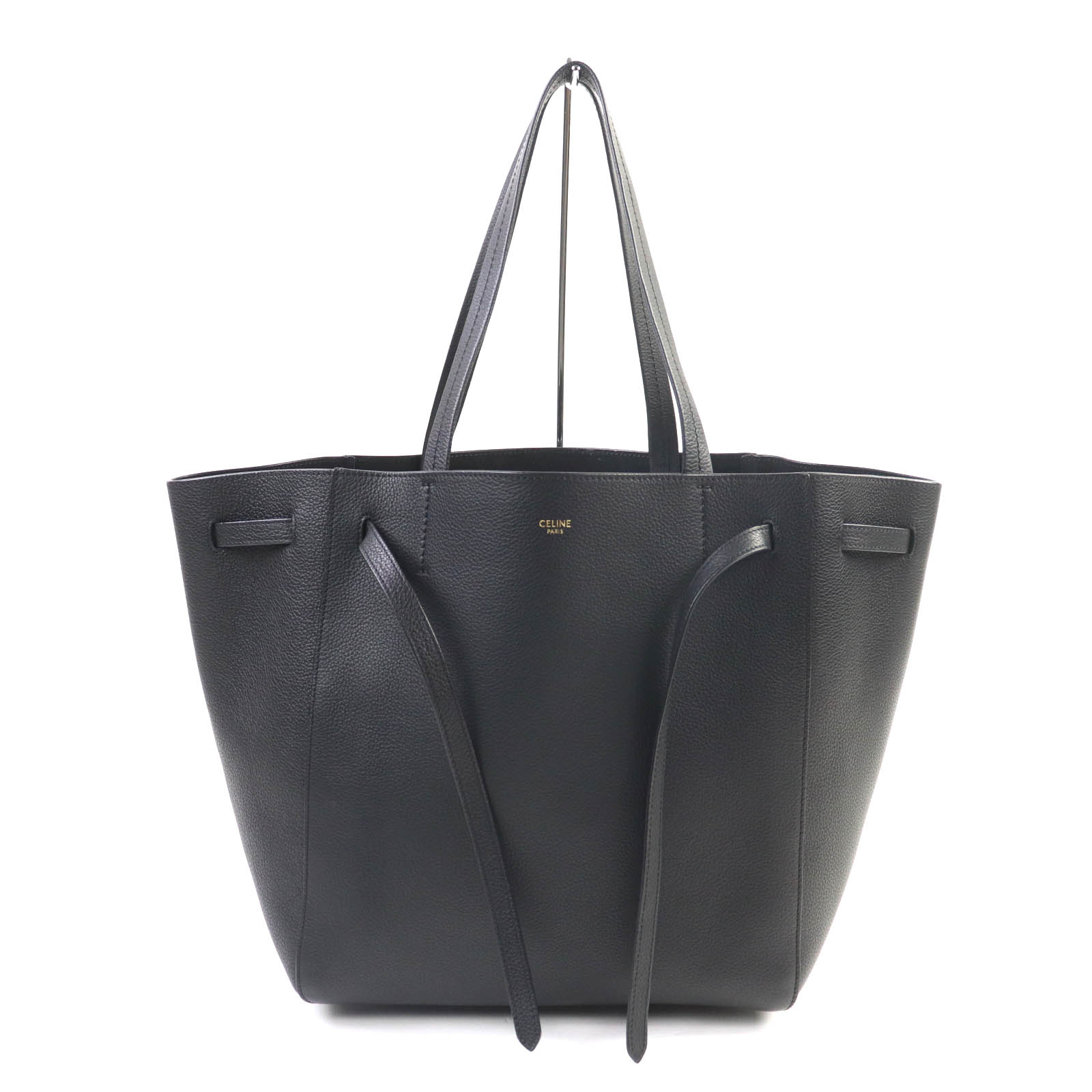

Excellent CELINE Tote Bag Kava Phantom Small With logo black Soft grain calf Women 18902 Used